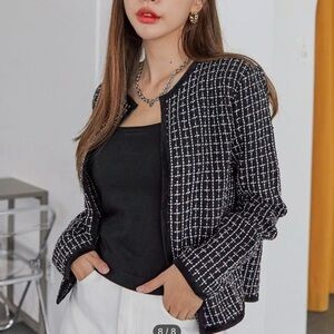 Women's Black Tweed Jacket